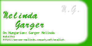 melinda garger business card